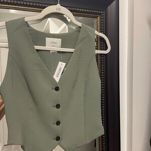 Aritzia Wilfred Pacino Vest - Smoky Sage